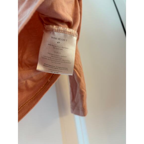 Posh Peanut Mauve Peter Pan Collar long sleeve top Size 4T - Picture 3 of 3